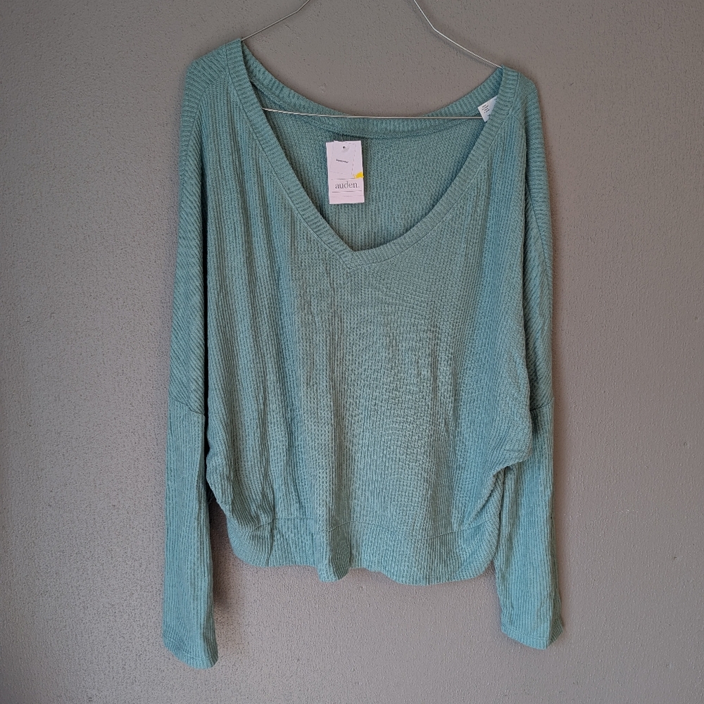 Auden Sleepwear Stretchy Soft Green Top